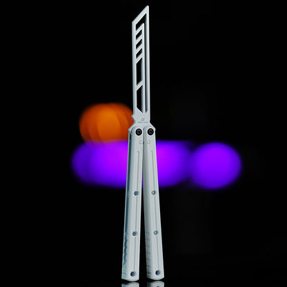 Krake Raken Balisong Trainer Ceramic Edition - Armed Shark 7075 Aluminum Butterfly Knife