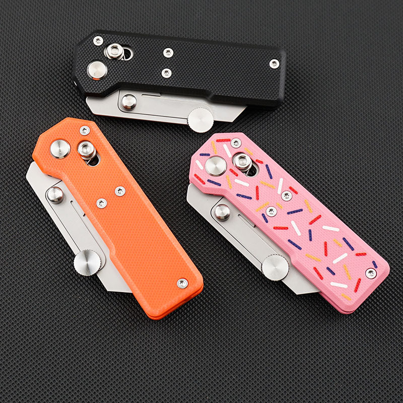 ViperSlide Heavy-Duty Folding Utility Knife - G10 Handle with Axle Lock Multi-Function