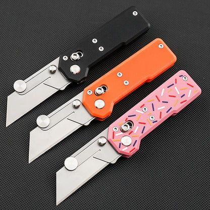 ViperSlide Heavy-Duty Folding Utility Knife - G10 Handle with Axle Lock Multi-Function