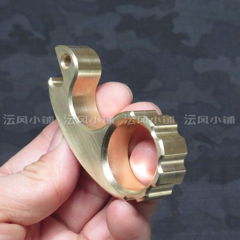 H-59 Brass Snail Design Ultra-Thick 15mm Single Finger Knuckle - Polished 112g