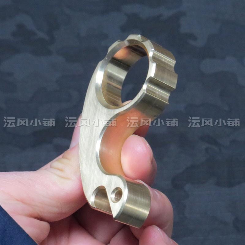 H-59 Brass Snail Design Ultra-Thick 15mm Single Finger Knuckle - Polished 112g