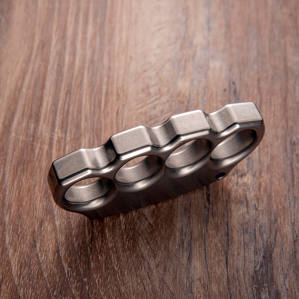 TC21 Titanium Four Finger Knuckle Duster - Aerospace Grade Stonewash 15mm