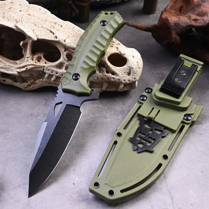 Survival Knife 8Cr13MoV Steel Fire Starter Kit Camping Outdoor Mountaineering EDC