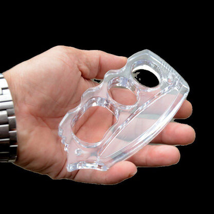 Knuckle Duster – Polycarbonate 4 Finger Transparent Non-Metal Lightweight EDC