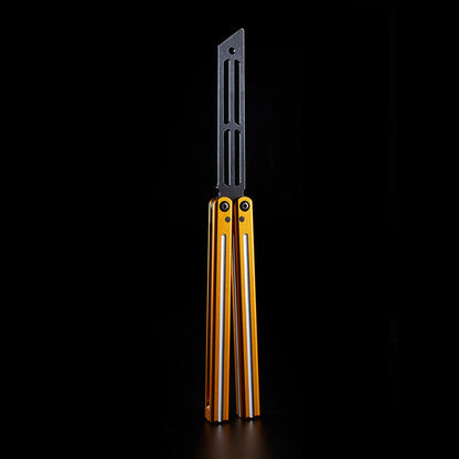 Squiddy V2 Balisong Trainer - Armed Shark 6061 Aluminum Butterfly Knife Fast Flipper