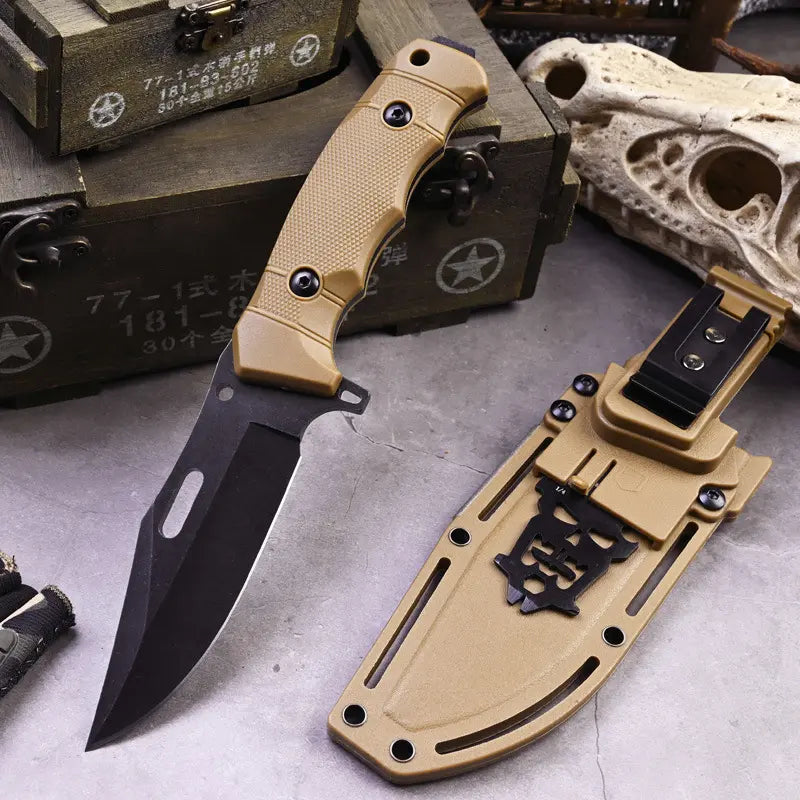 TrailForge Multi-Tool Survival Knife - Fire Starter & Tool Card EDC Set