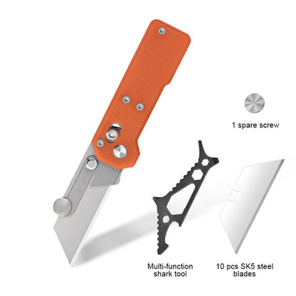 ViperSlide Heavy-Duty Folding Utility Knife - G10 Handle with Axle Lock Multi-Function