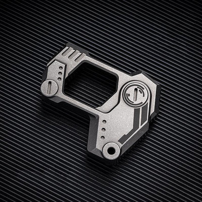 TC4 Titanium Single Finger Ring - Wasteland Style Sandblast 15mm Lightweight