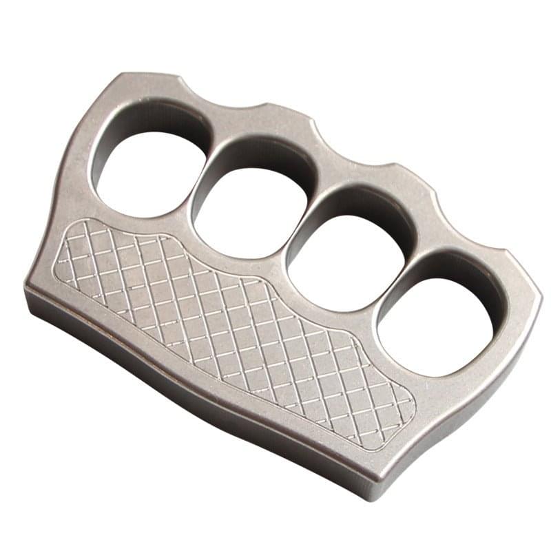 304 Stainless Steel Ultra-Thick 16mm Four Finger Knuckle - Textured Stonewash