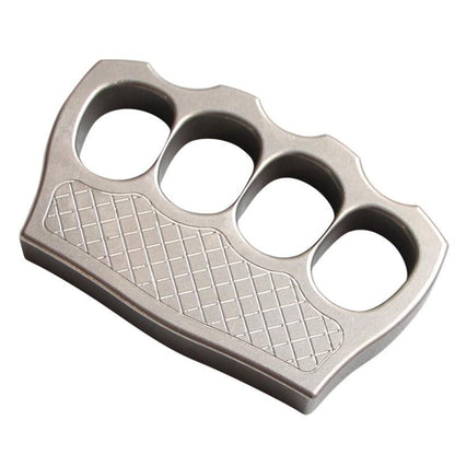 304 Stainless Steel Ultra-Thick 16mm Four Finger Knuckle - Textured Stonewash