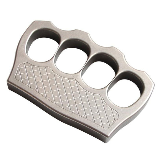 304 Stainless Steel Ultra-Thick 16mm Four Finger Knuckle - Textured Stonewash