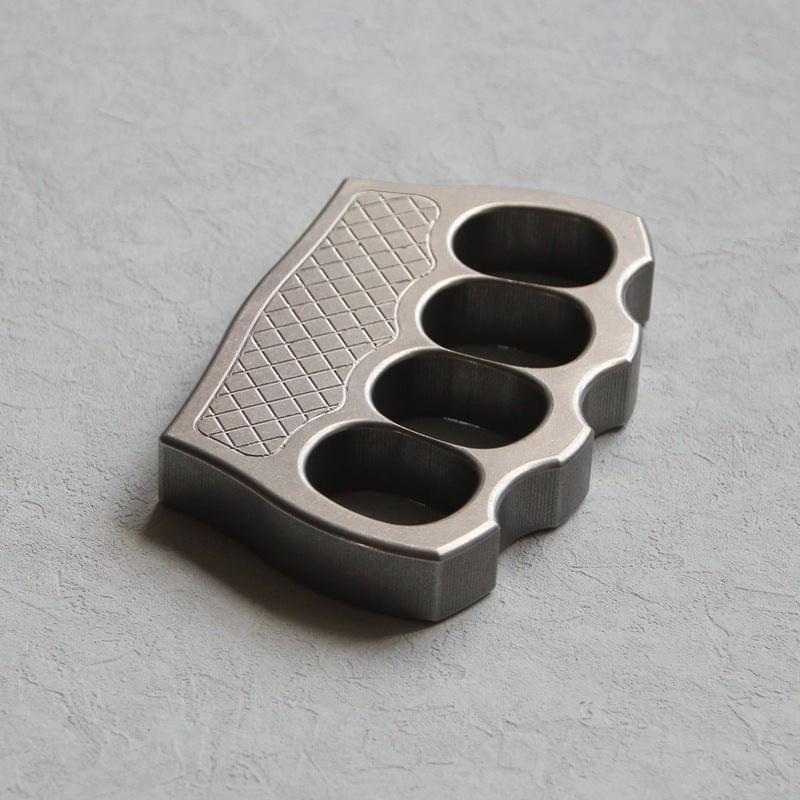304 Stainless Steel Ultra-Thick 16mm Four Finger Knuckle - Textured Stonewash