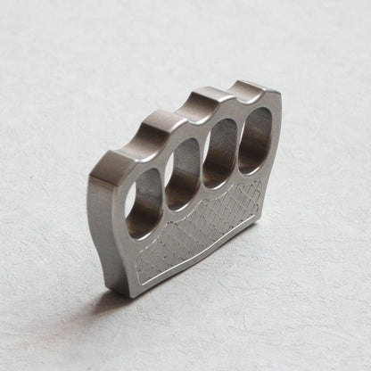 304 Stainless Steel Ultra-Thick 16mm Four Finger Knuckle - Textured Stonewash