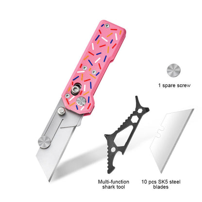 ViperSlide Heavy-Duty Folding Utility Knife - G10 Handle with Axle Lock Multi-Function
