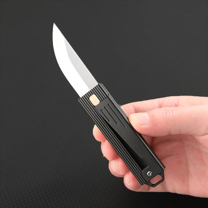 Folding Knife Tactical Knife D2 Steel Gravity Opening Aluminum Handle EDC Knife Stress Relief