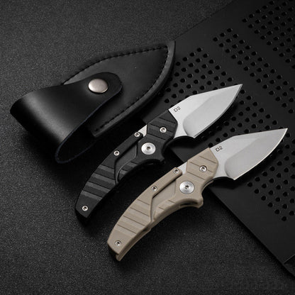 Folding Knife D2 Steel 2-in-1 Transformable Push Dagger EDC Tactical Self Defense