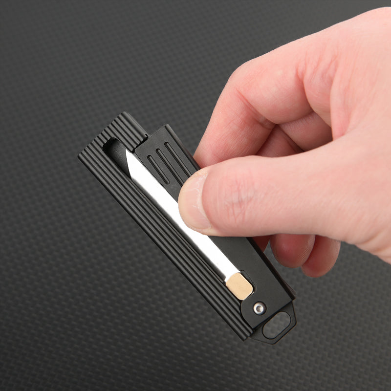 Folding Knife Tactical Knife D2 Steel Gravity Opening Aluminum Handle EDC Knife Stress Relief