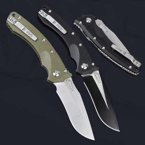 Folding Knife M390 Steel Pocket Knife G10 Handle 58 HRC One-Hand Opening EDC Camping Knife