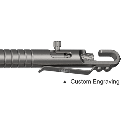 Ultimate GR5 Titanium Bolt Action Pen - Waterproof EDC with Secure Hook