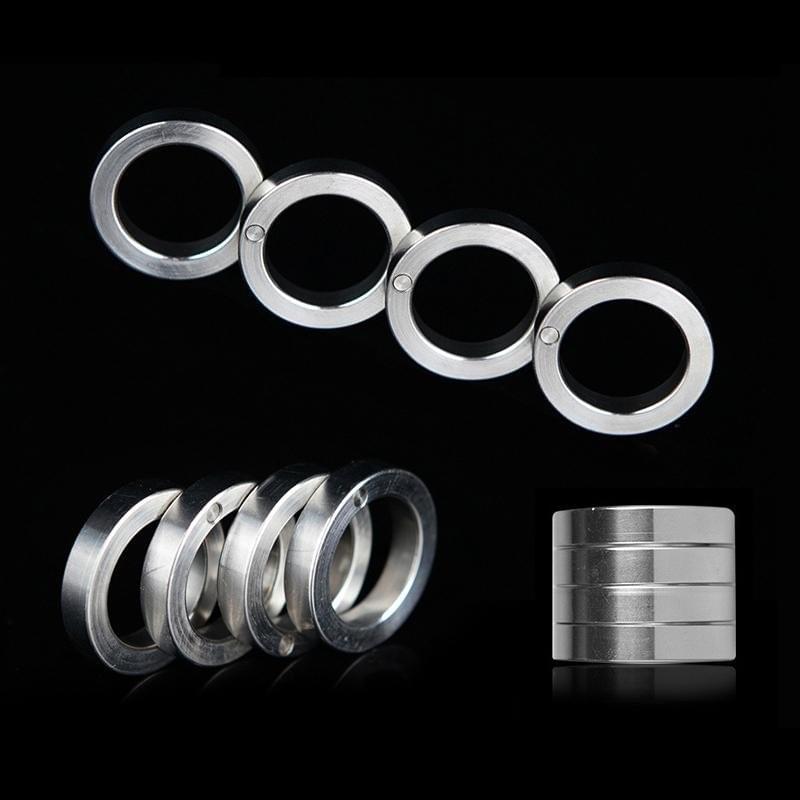 304 Stainless Steel Folding Knuckles - Four Finger Transformable Security Friendly