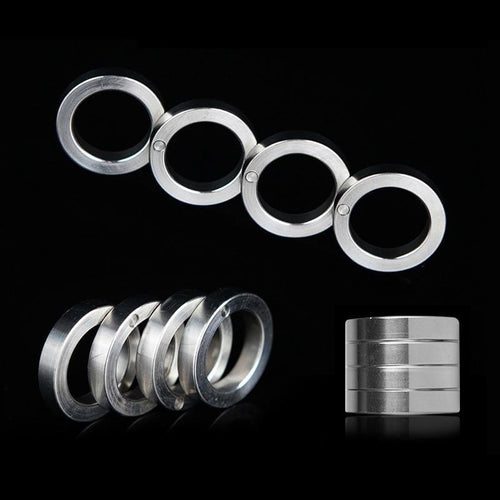 304 Stainless Steel Folding Knuckles - Four Finger Transformable Security Friendly