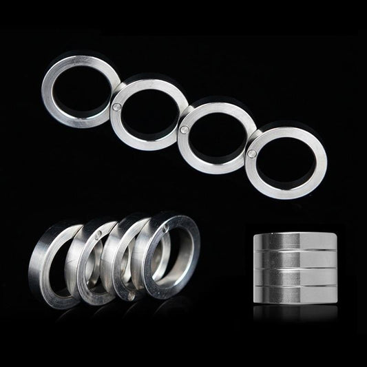 304 Stainless Steel Folding Knuckles - Four Finger Transformable Security Friendly