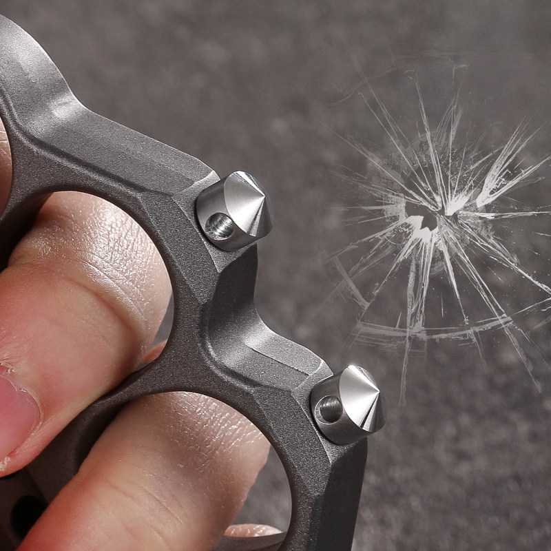 Brass Knuckles Zinc Alloy 4 Finger Heavy Duty Window Breaker Self-Defense EDC Knuckle Duster 162g