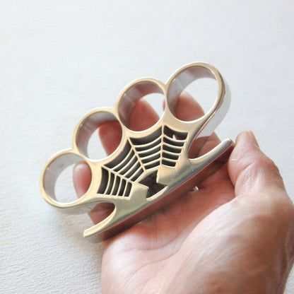 Brass Knuckles Stainless Steel 4 Finger Ring Heavy Duty Self-Defense EDC Knuckle Duster 222g