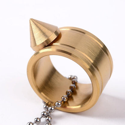 304 Stainless Steel Spike Ring - Concealed Rotation Self Defense Size 12