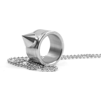 304 Stainless Steel Spike Ring - Concealed Rotation Self Defense Size 12