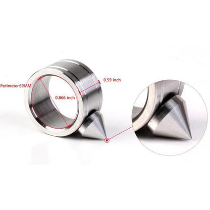 304 Stainless Steel Spike Ring - Concealed Rotation Self Defense Size 12