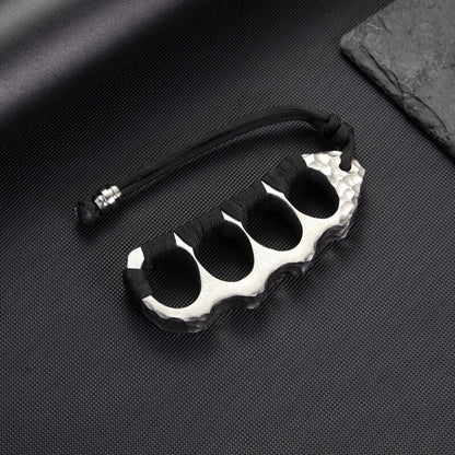 Brass Knuckles Titanium Hand-Hammered Crater CNC One-Piece Self-Defense EDC Knuckle Duster