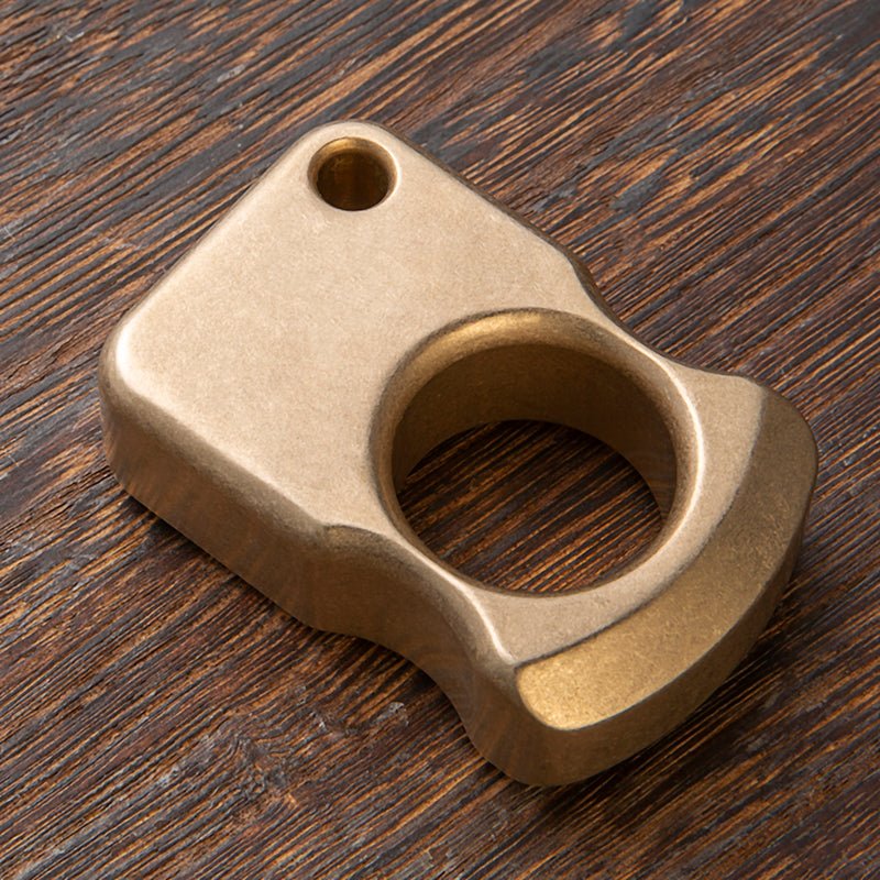 H59 Brass Single Finger Ring - 18mm Ultra Thick Stonewash Antique Heavy