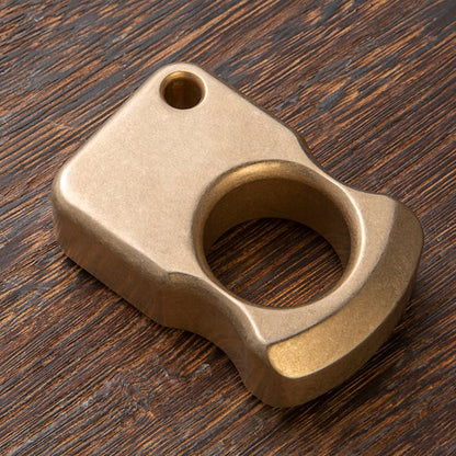 H59 Brass Single Finger Ring - 18mm Ultra Thick Stonewash Antique Heavy