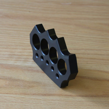Aluminum Alloy Knuckles - Four Finger Black Oxide 15mm Lightweight