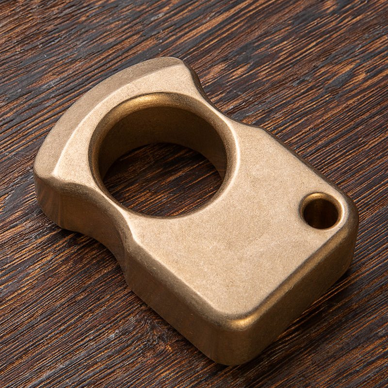 H59 Brass Single Finger Ring - 18mm Ultra Thick Stonewash Antique Heavy