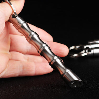304 Stainless Steel Bamboo Kubotan Self Defense Keychain