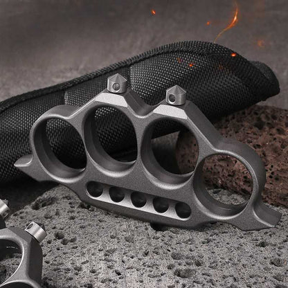 Brass Knuckles Zinc Alloy 4 Finger Heavy Duty Window Breaker Self-Defense EDC Knuckle Duster 162g