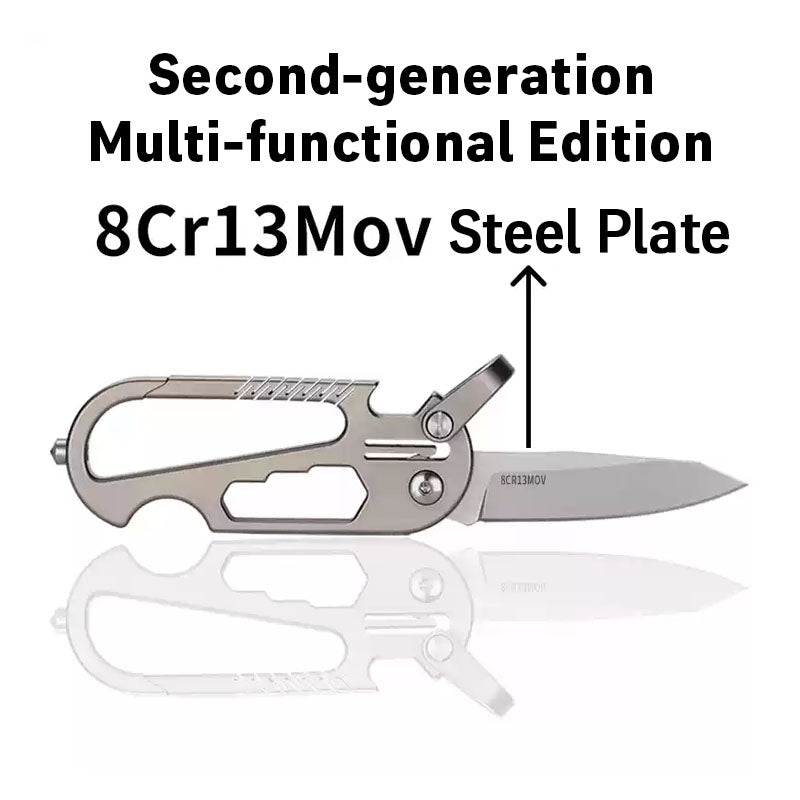 EdgeKey Titanium Multi-Function Keychain Knife | M390 or 8Cr13MoV Steel