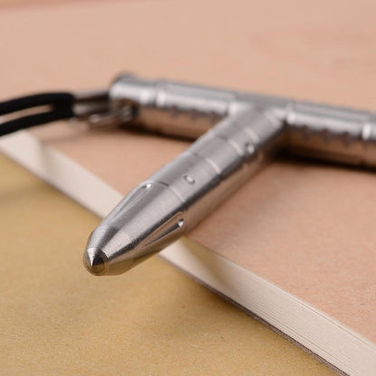 304 Stainless Steel Tactical Pen - Push Dagger Transformer Tungsten Glass Breaker