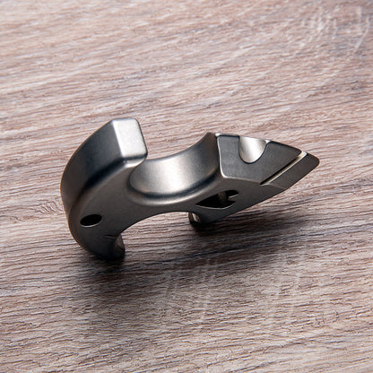 TC4 Titanium Ultra-Thick Push Dagger Knuckle Ring - Sandblasted 15mm Lightweight