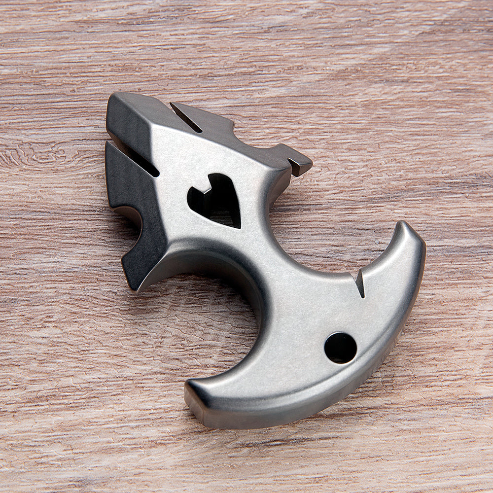 TC4 Titanium Ultra-Thick Push Dagger Knuckle Ring - Sandblasted 15mm Lightweight