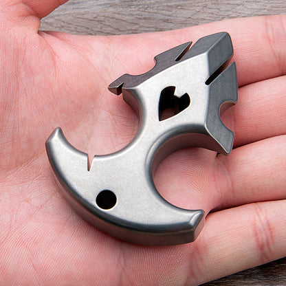 TC4 Titanium Ultra-Thick Push Dagger Knuckle Ring - Sandblasted 15mm Lightweight