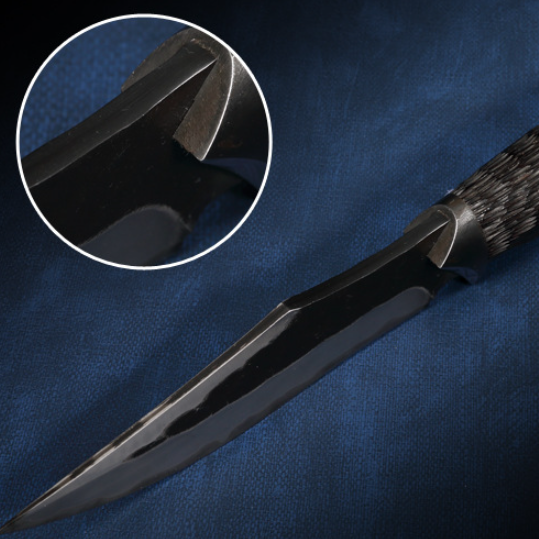 Damascus Fixed Blade Hand Forged Sanmai VG10 Core Ebony Handle Tactical Survival Collector