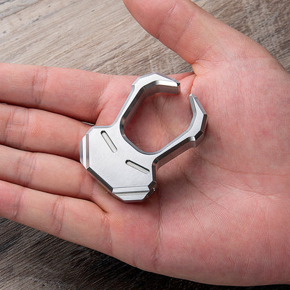 304 Stainless Steel Tuning Fork Single EDC Knuckle - Musical Self Defense Ring