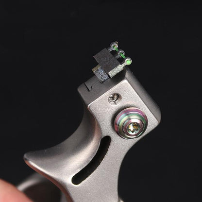 404C Stainless Steel Spiked Ring Slingshot - 3-in-1 EDC Multi-Tool