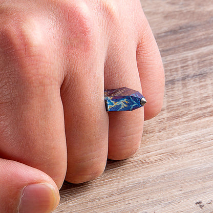 TC4 Titanium Micro Spiked Knuckle Ring - Ultra-Lightweight 23g Compact EDC
