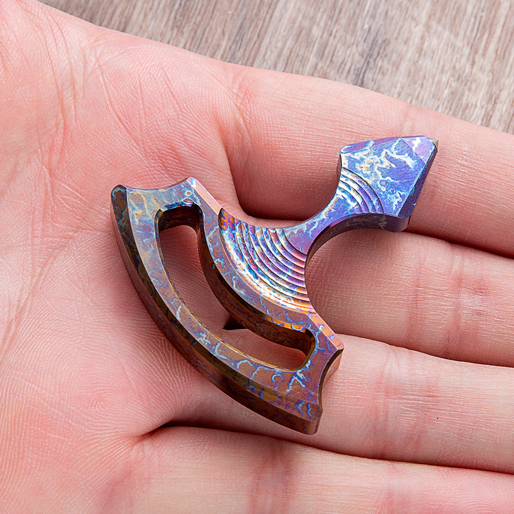 TC4 Titanium Micro Spiked Knuckle Ring - Ultra-Lightweight 23g Compact EDC