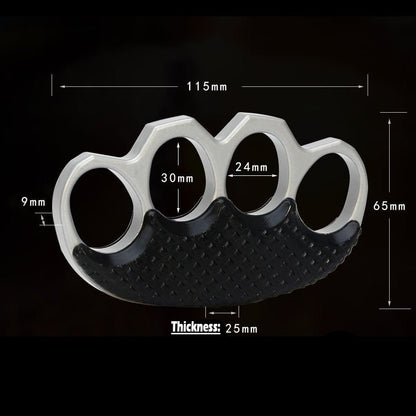 High-Strength Steel Extreme-Thick 25mm Four Finger Knuckle - Tactical Grip Pads