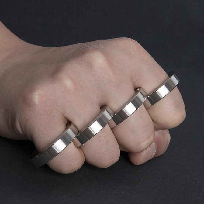 304 Stainless Steel Folding Knuckles - Four Finger Transformable Security Friendly